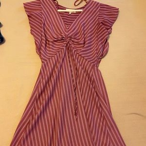 Plum short sleeve dress